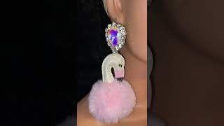 Ice Flamingo Earring & Ring Set