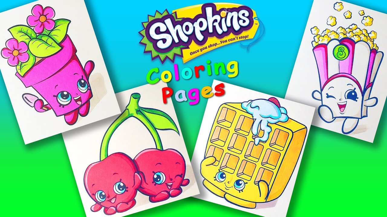 Shopkins characters Part 4 Coloring Pages for Kids. Learn Colors and Draw with Shopkins