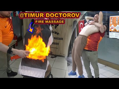 @Timur Doctorov Live  OILY BACK FIRE MASSAGE + LOUD CRACK + Asmr waist, gripes, neck, elbow massage