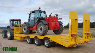 Stronga LowLoada LL800 - Transporting a Manitou Telehandler