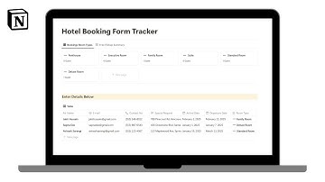 Hotel Bookings Forms Tracker | How to track hotel booking reservations in @Notion using the template