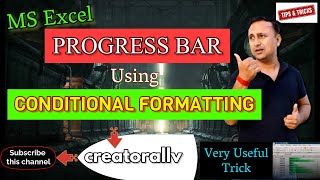 Create a Progress Bar in Excel cells using Conditional Formatting 2023 | NO FORMULA