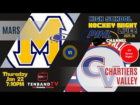 Thurs Jan  22 - Mars vs Chartiers Valley  -  2025-26 PIHL High School Hockey Night LIVE!