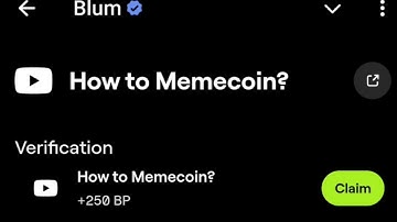 How to memecoin? Blum verification code