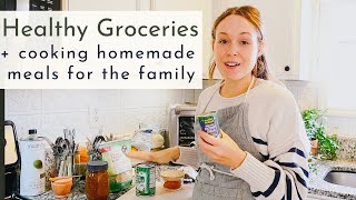 Weekly grocery haul + cooking healthy homemade meals for my family of 6