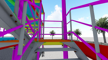 steel structure video made by tekla structure and lumion