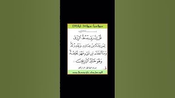 سورة سبأ - سورة 34 - اية (39)