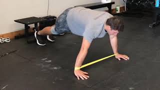 Wrist-Banded Lateral Hand Walk to Push-Up