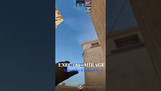 EXEC MIRAGE - COUNTER STRIKER 2 - A SITE #shorts #cs2 #csgo #valve #gaming