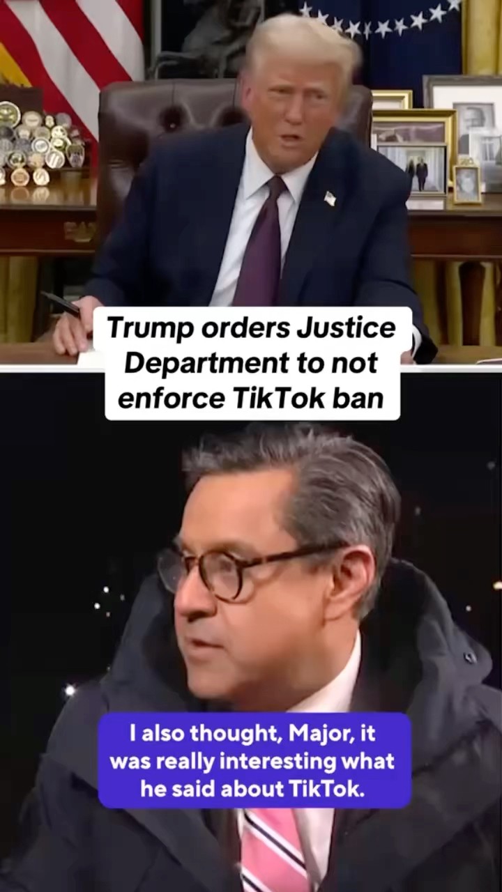 Trump orders Justice Department not to enforce TikTok ban #shorts