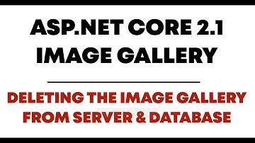 Creating Image Gallery With Asp.Net Core 2.1 Web API - Delete Gallery HTTP DELETE