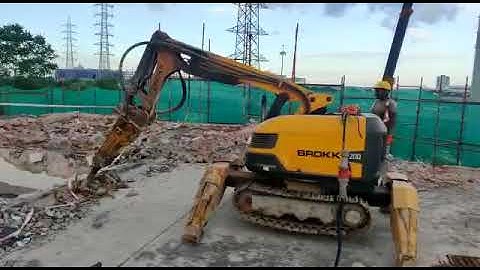 Concrete Demolition With Brokk Demolition Robot