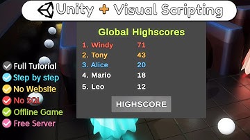 This helps me create free Online Leaderboard for Offline Game | Unity Visual Scripting Tutorial