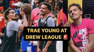 Trae Young Gets Challenged At DREW LEAGUE! Can Trae \& John Collins Cop The COMEBACK!? 😱