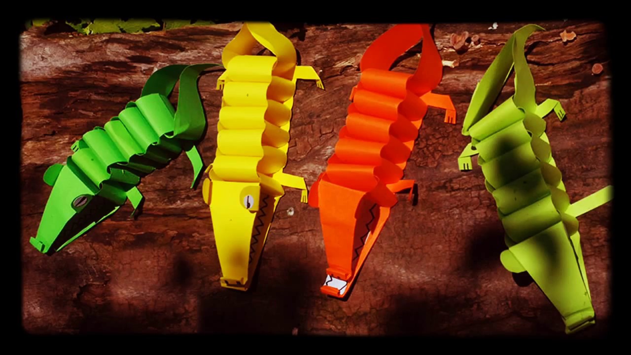How to make cute paper toys | paper crocodile | DIY toy - YouTube