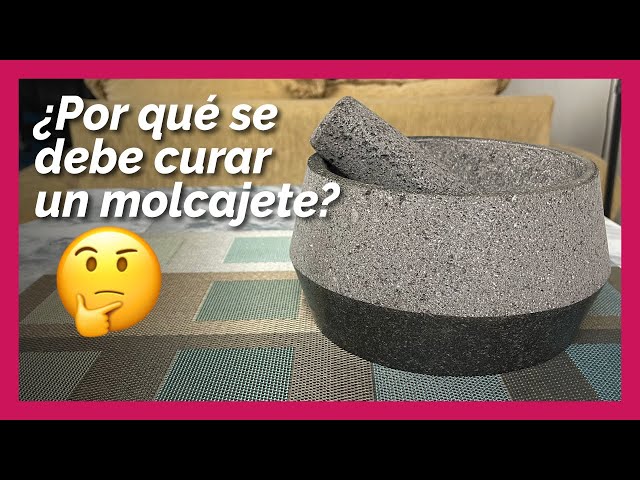 Cómo curar un molcajete de piedra volcánica? - María la Bonita ¡Cómo se  Extraña México!