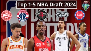 NBA DRAFT 2024 | PICKS 1 AL 5