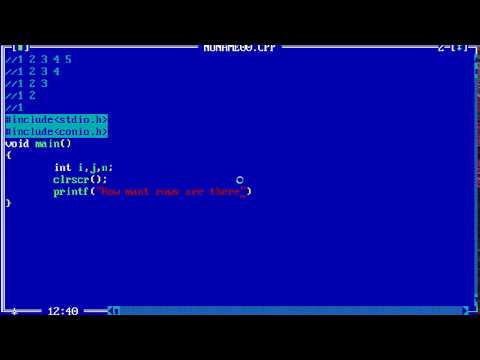 Print  triangle using one loop in c language