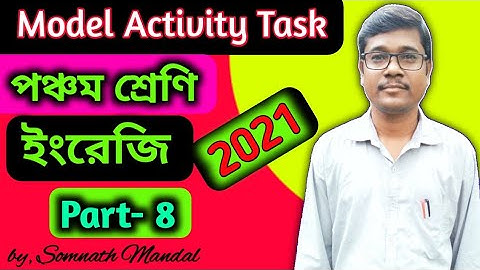 Class 5 English Model Activity Task Part 8 // Wbbse Model Activity Task 2021