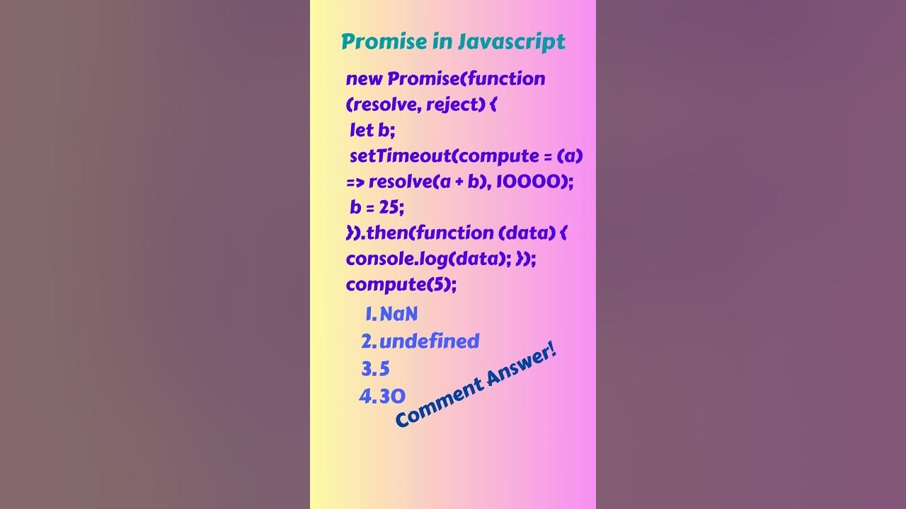 Promise in javascript youtube