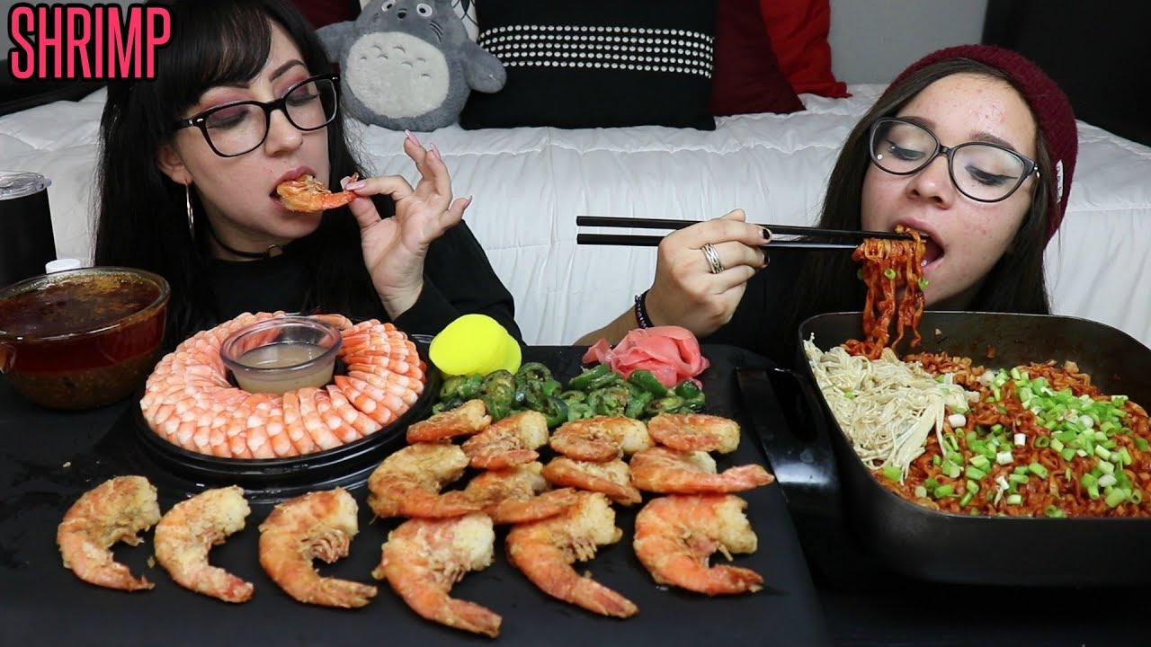SHRIMP AND RAMEN EATING SHOW | RELAXING AND CHILLIN | PAK'S TOP 10