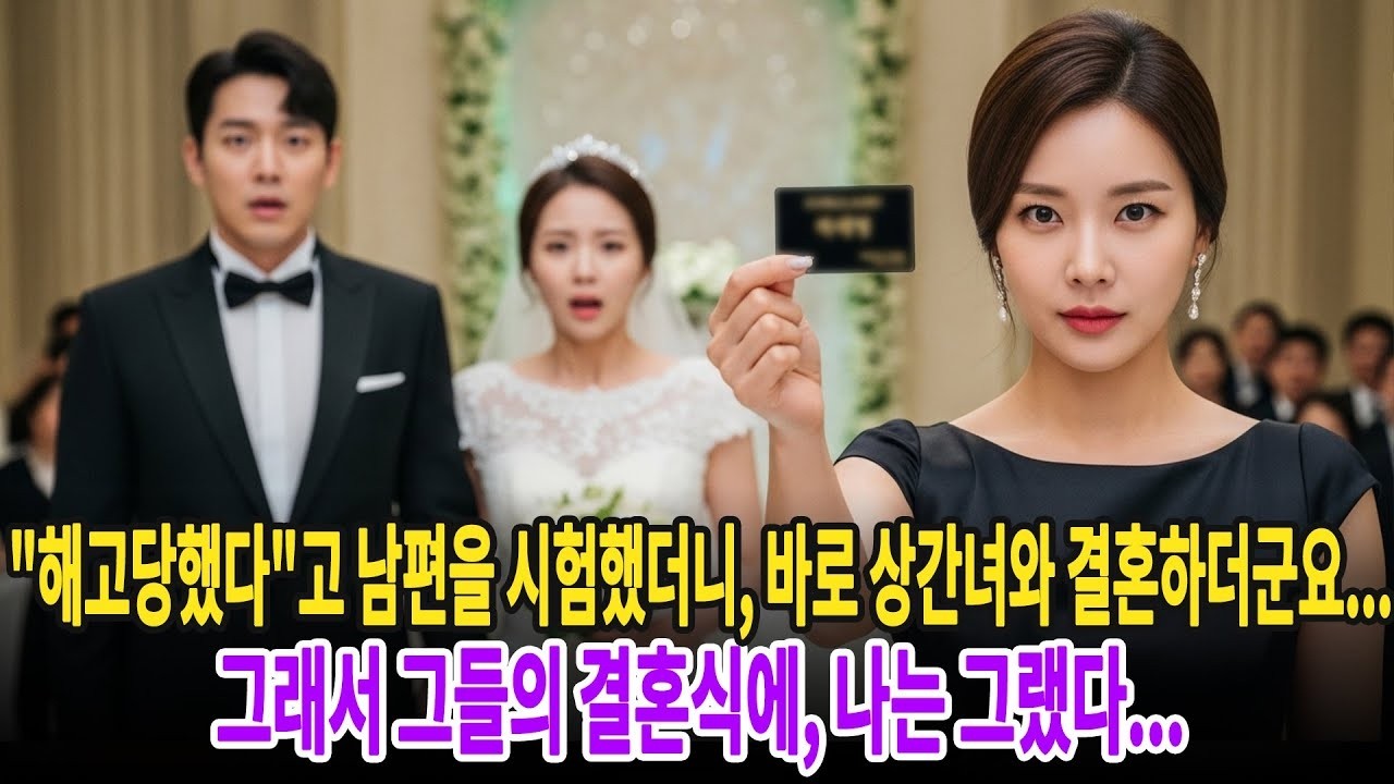 해고당했다 고 남편을 시험했더니, 바로 상간녀와 결혼하더군요   그래서 그들의 결혼식에, 나는 그랬다   ㅣ황혼연애ㅣ노후사연ㅣ재혼ㅣ오디오북   사연