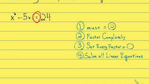 6.6 Solve a Quadratic Equation - Factoring - Get Equal to Zero