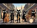 Black Cats Street Jazz for Work and Focus with Morning Coffee and Good Vibes