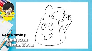 Easy Drawing Backpack from Dora