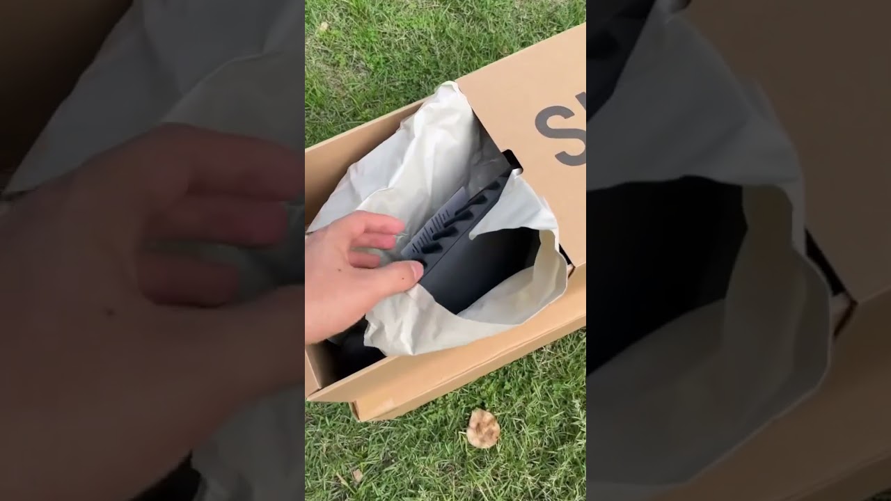 Unbox Yeezy slide Onyx with me from last restock of yeezy slide🔝