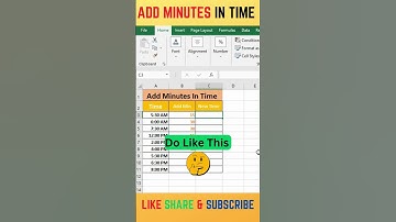 ✅How To Add Minutes In Time In Excel Just A Second 😍| Excel Work Smartly🤓 #exceltips #exceltutorial