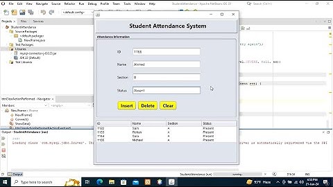 Student Attendance System Using Java