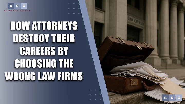 How Attorneys Destroy Their Careers by Choosing the Wrong Law Firms