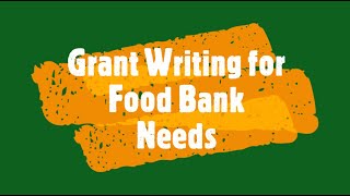 Grant Writing for Food Bank Needs