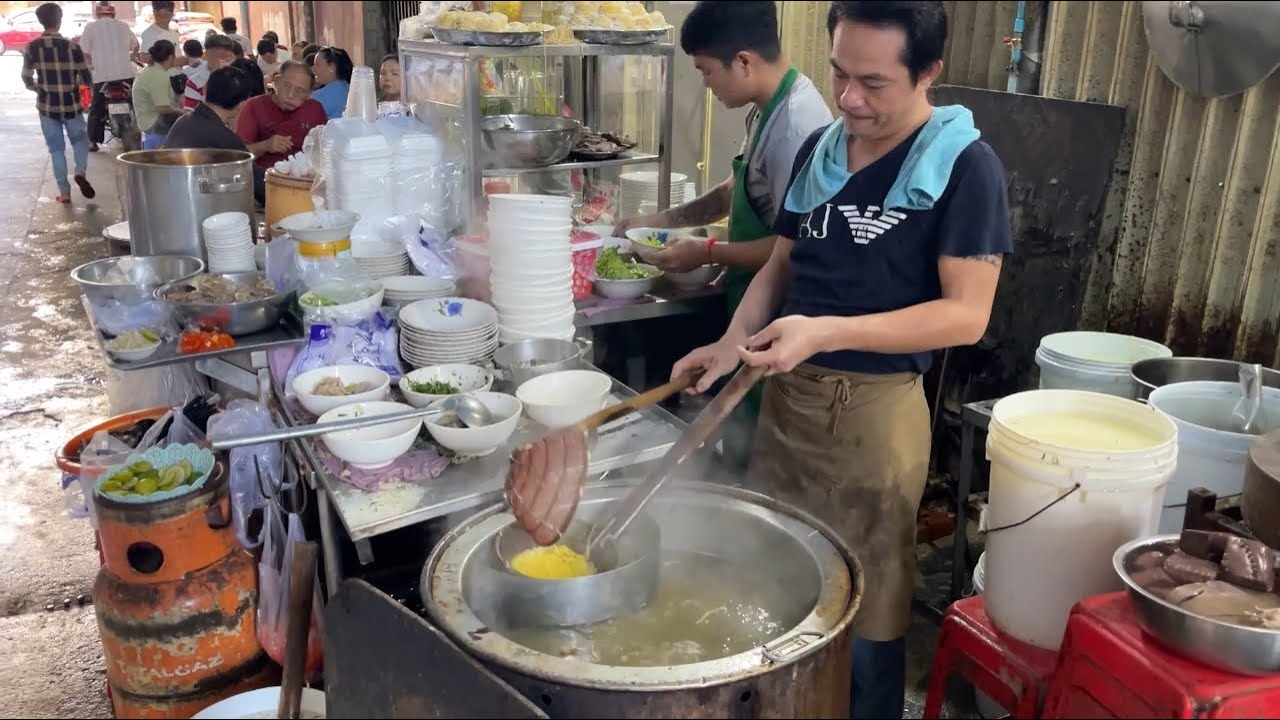 Hidden Street Food ALLEY at Orussey in Phnom Penh City, Cambodia