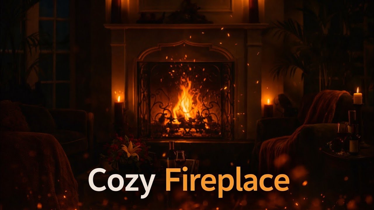 488 Cozy Fireplace Evening – Warm Fire Sounds for Deep Relaxation