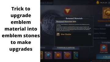 Trick to convert emblem material into emblem stones to make upgrades | KING OF AVALON