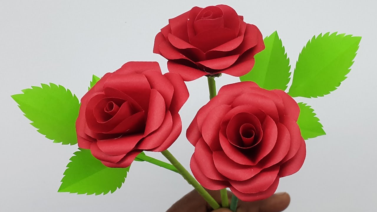 How to Make Realistic and Easy Paper Rose  Complete Tutorial on Paper Roses  