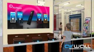 Famous AirWall 'No touch interactive solutions' 3D demo Wealth