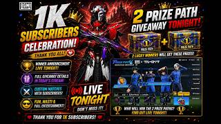 2 PRIZE PATH GIVEAWAY TONIGHT! 🎁🎁 BGMI Server Problem vs Mani OP Live