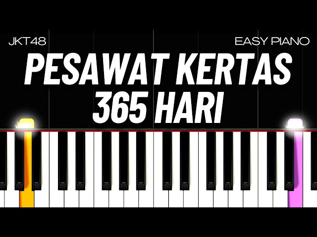 JKT48 - Pesawat Kertas 365 Hari (EASY PIANO TUTORIAL) class=