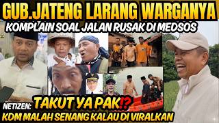 Beda dengan Dedi Mulyadi, Gubernur Jateng Larang warganya komplain jalan rusak di Medsos, takut toh?