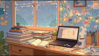 25 Min Study With Me | Calm Cartoon Aesthetic | Rainy Day Focus Session
