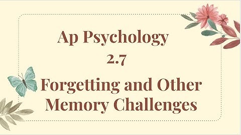 Ap Psychology 2025| Forgetting and other memory challenges 2.7| CED Questions| Get a 5 on the Exam!