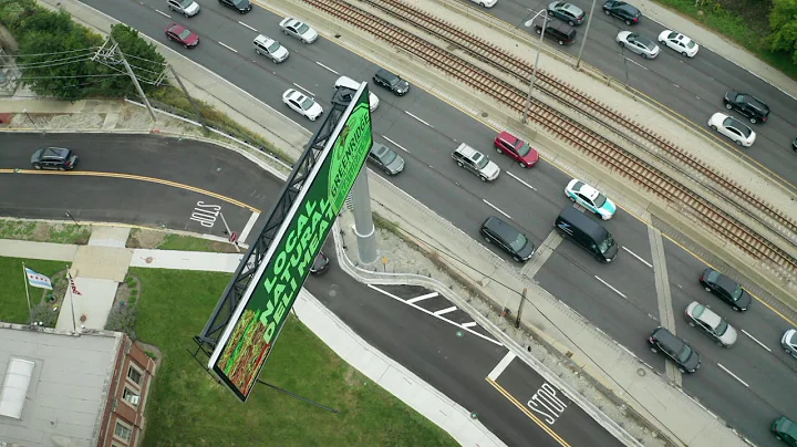 Chicago Billboard in the Middle of the Street