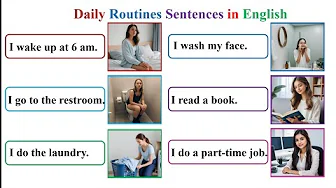 Daily Routine Sentences| Essential Sentences for Everyday Life| Short Sentences for Beginners