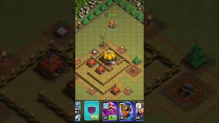 75 level Barbadian vs goblin hut#gaming #attack #trending #clashofclans #barbarian