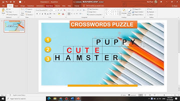 Game for teaching in Power Point- Create Crosswords puzzle