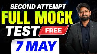 FREE Full Mock Test for Second Attempt | 7 May | MHTCET 2026 #mhtcet2026