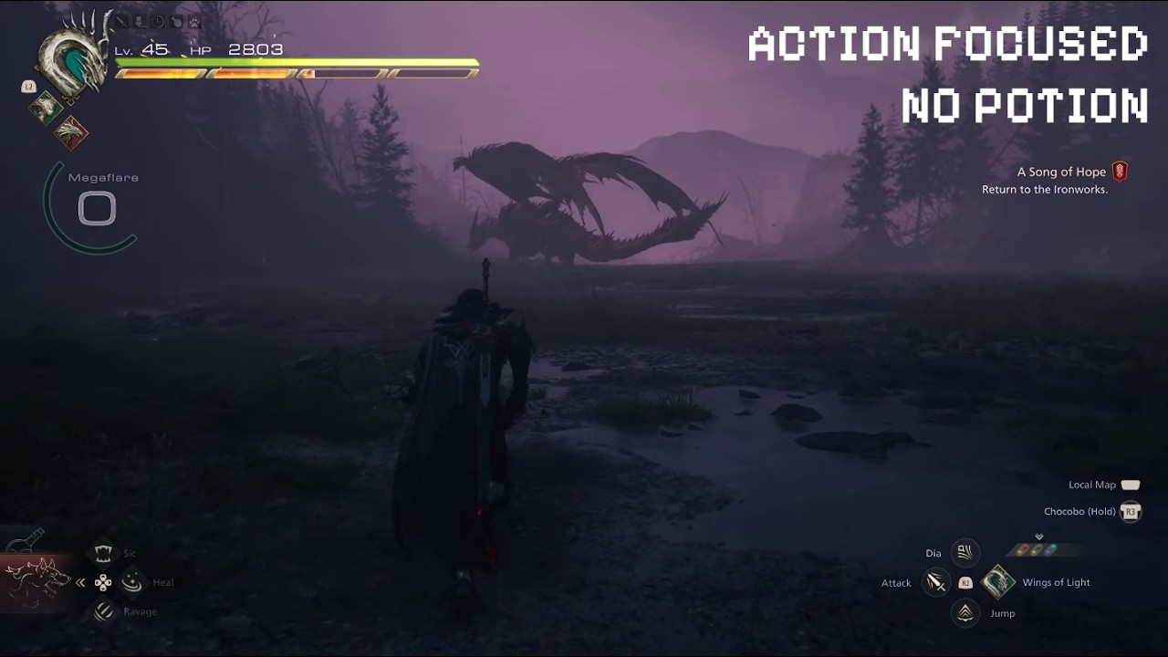 RUIN REAWAKENED FINAL FANTASY XVI - Lv45 Clive vs Svarog [Action Focused + No Potion]